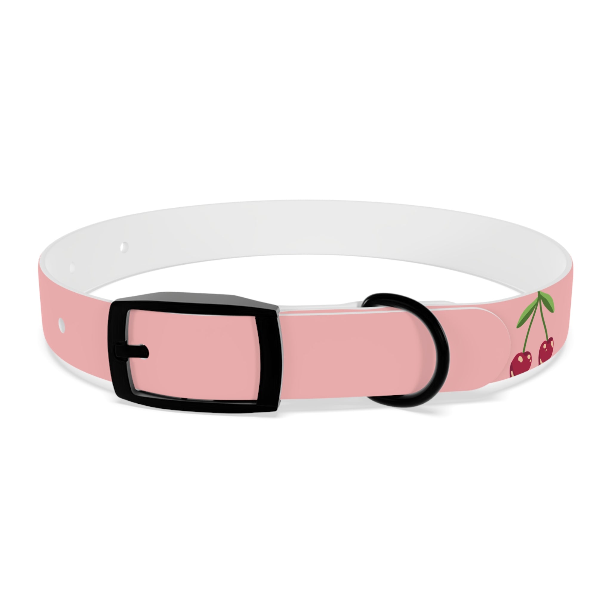 Cherry Print Dog Collar – Cute Pink Pet Collar for Small Dogs