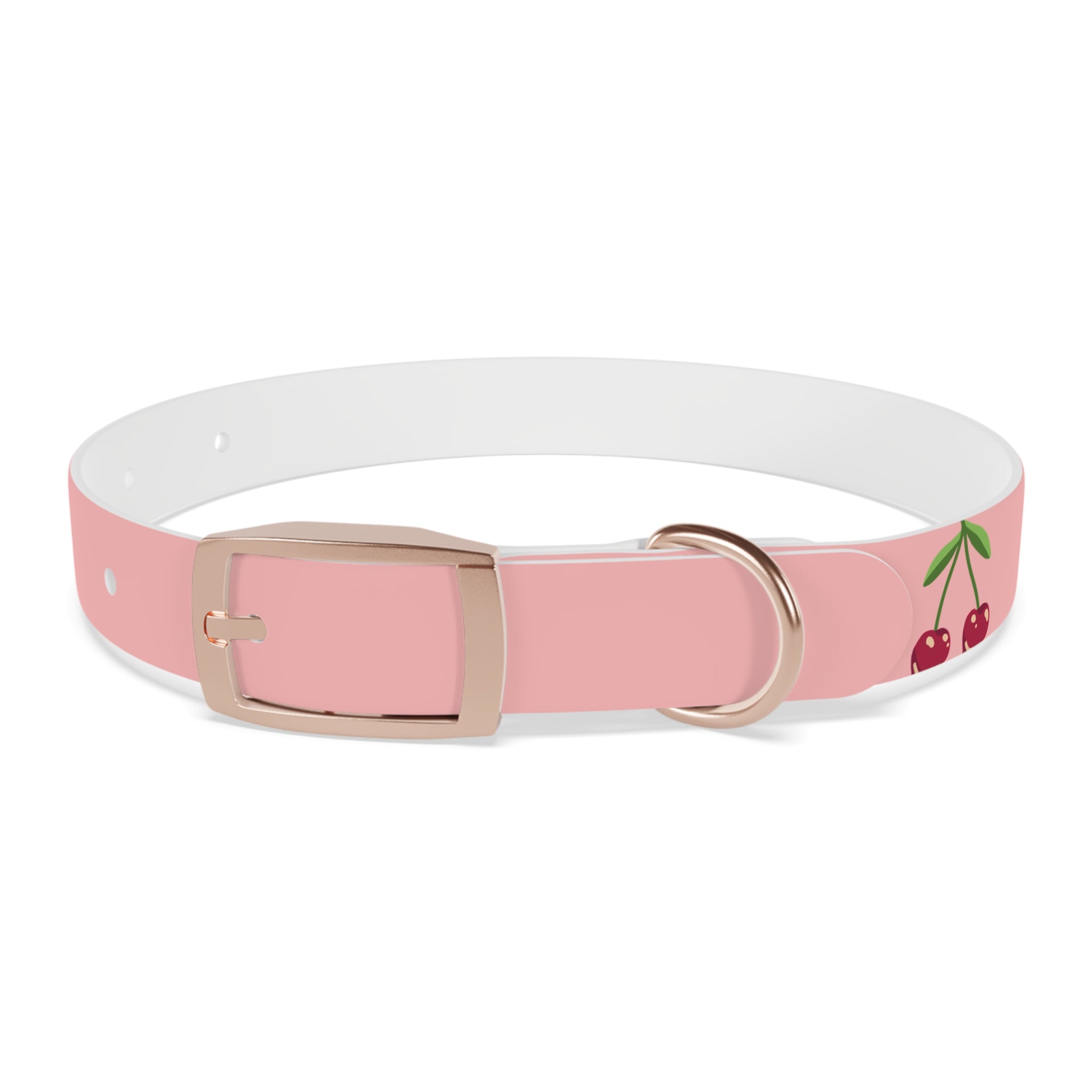 Cherry Print Dog Collar – Cute Pink Pet Collar for Small Dogs