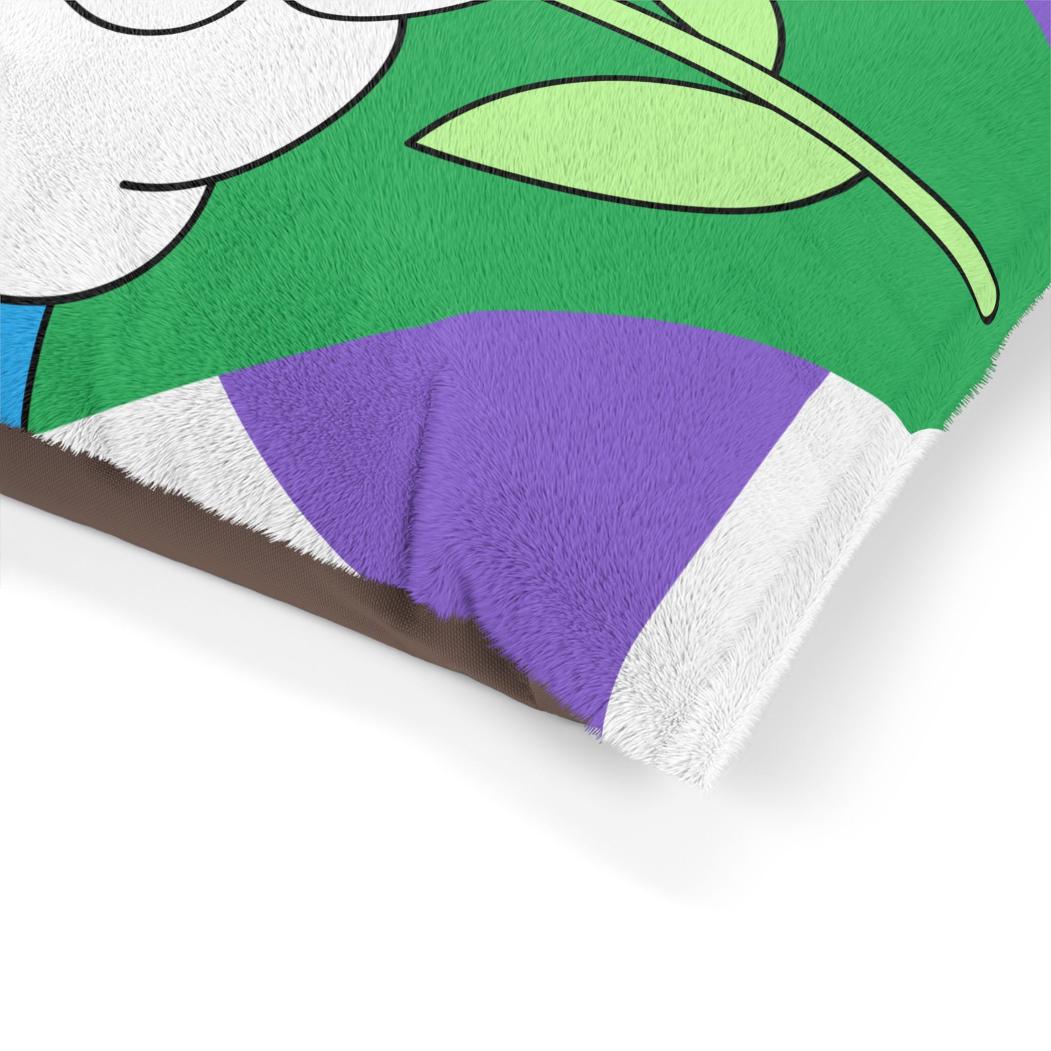 Think Green Pet Bed — Eco Floral Plush Dog & Cat Pillow