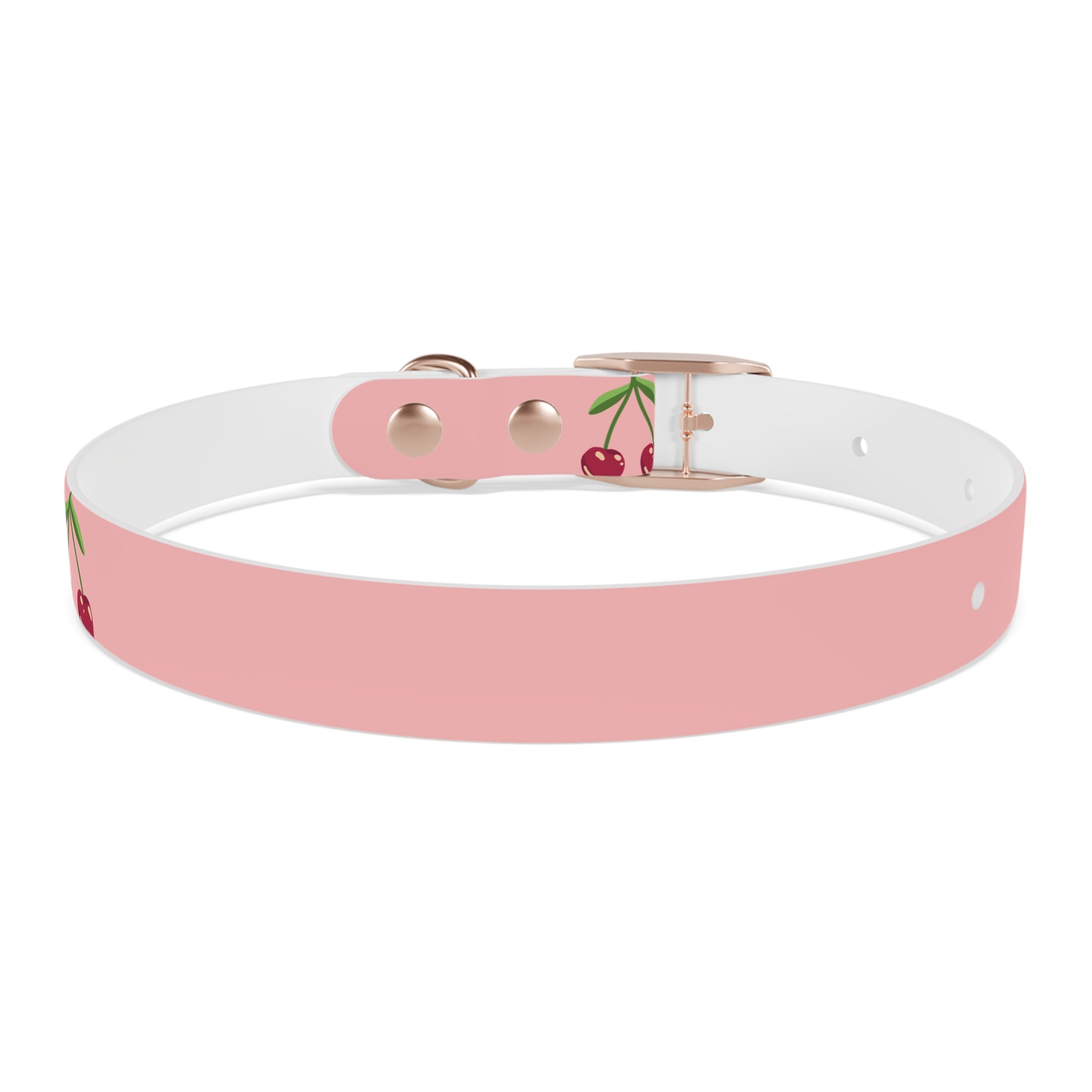 Cherry Print Dog Collar – Cute Pink Pet Collar for Small Dogs