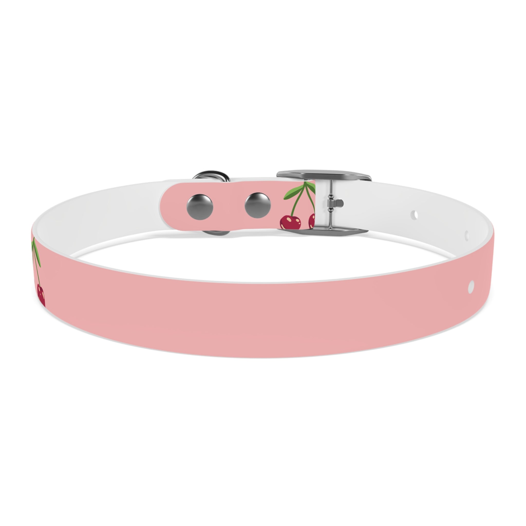 Cherry Print Dog Collar – Cute Pink Pet Collar for Small Dogs